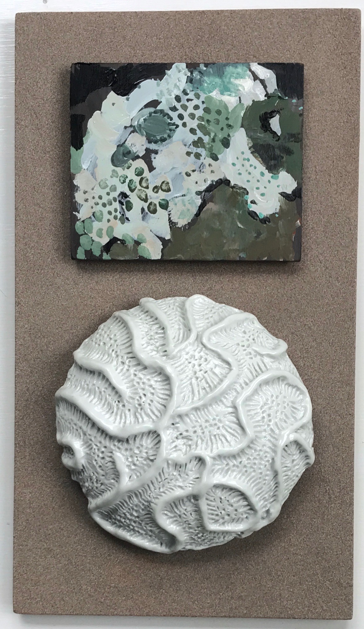 Cool coral with accent painting