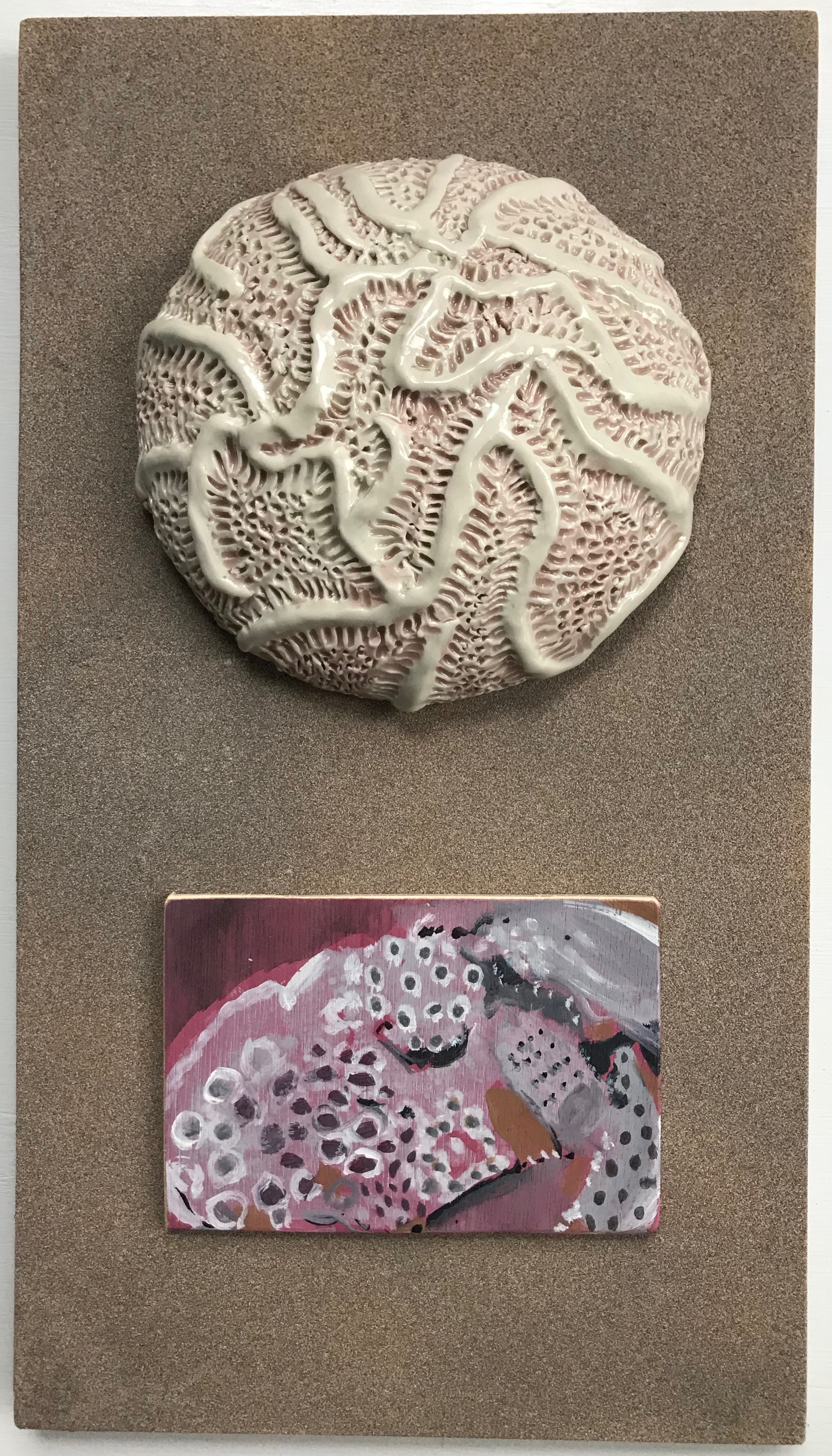 Warm coral with accent painting