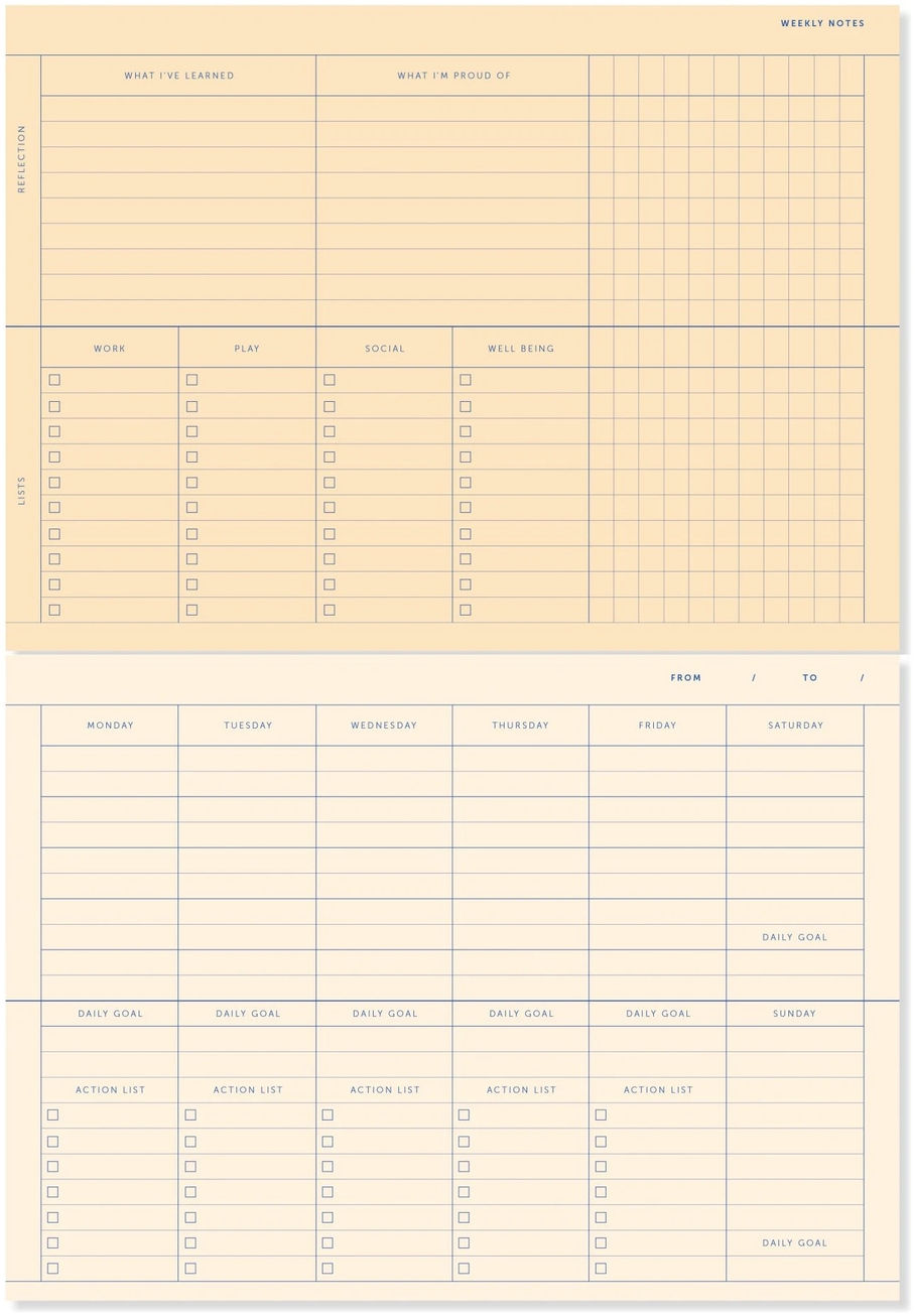 Miniature : planner toile de jouy A-JOURNAL