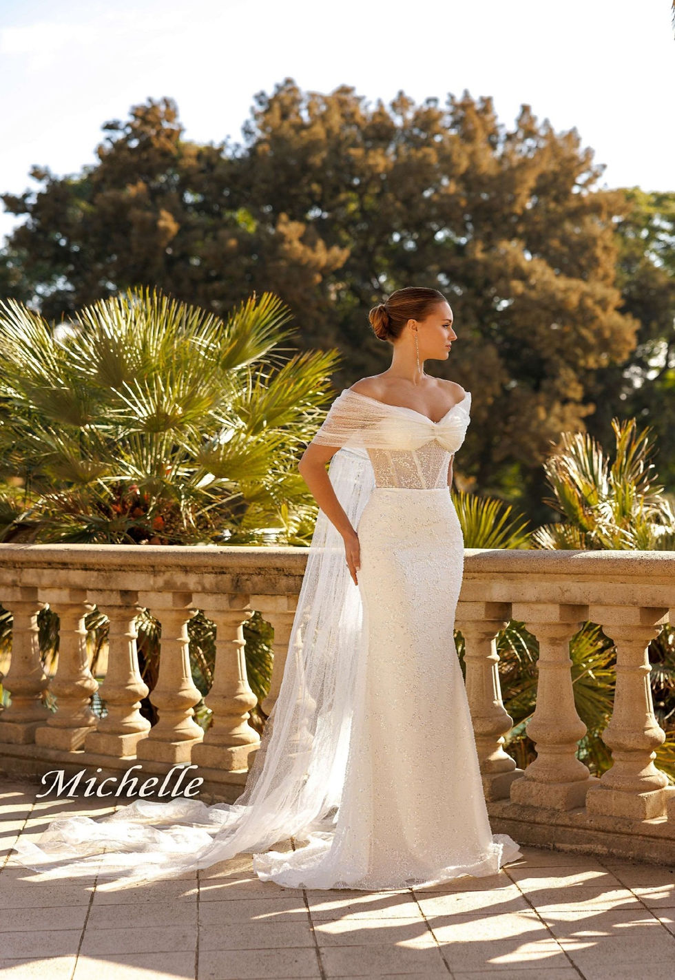 Thumbnail: White Orchid Bridal | Michelle | Side View