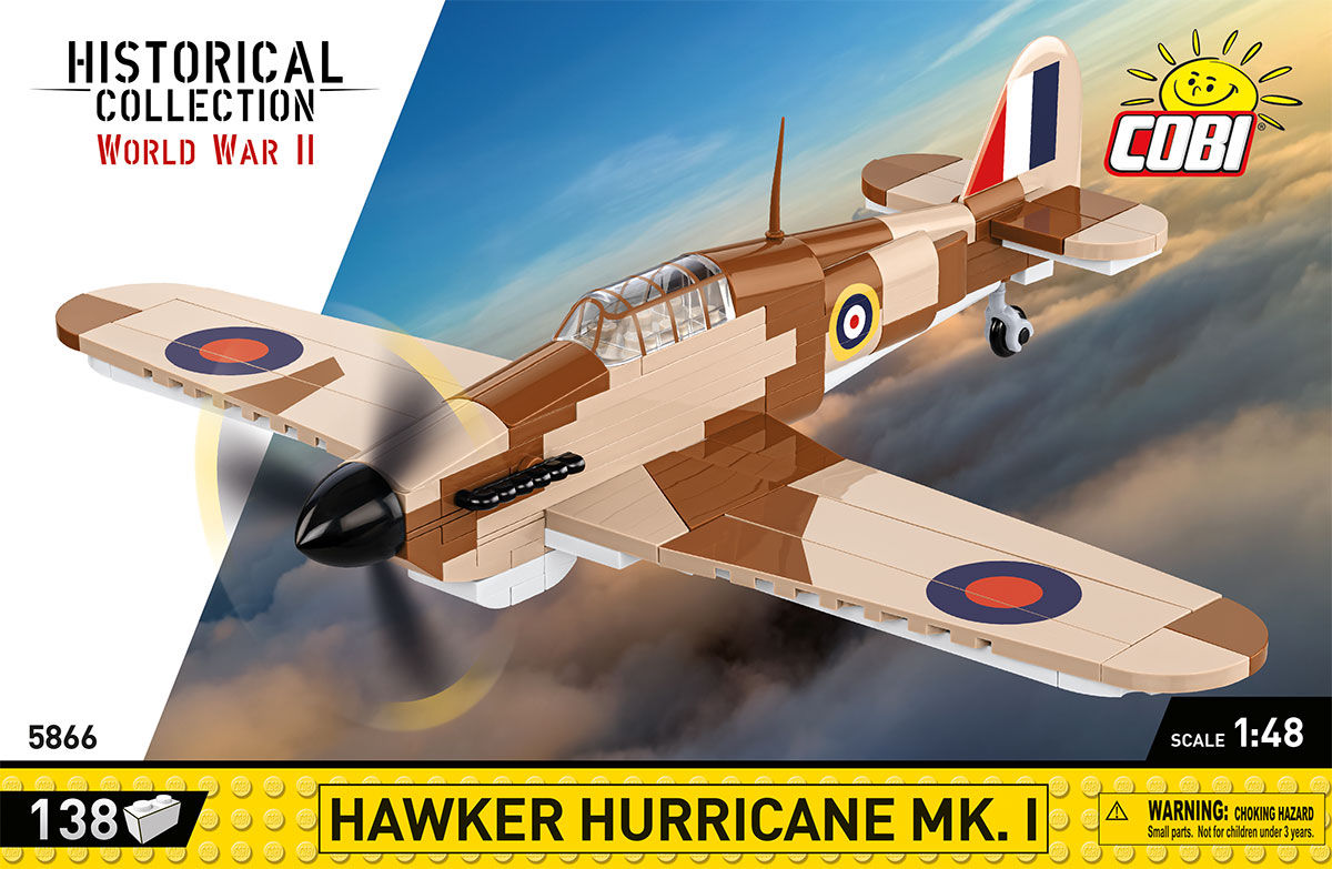 Hawker Hurricane MK.1 brick plane model