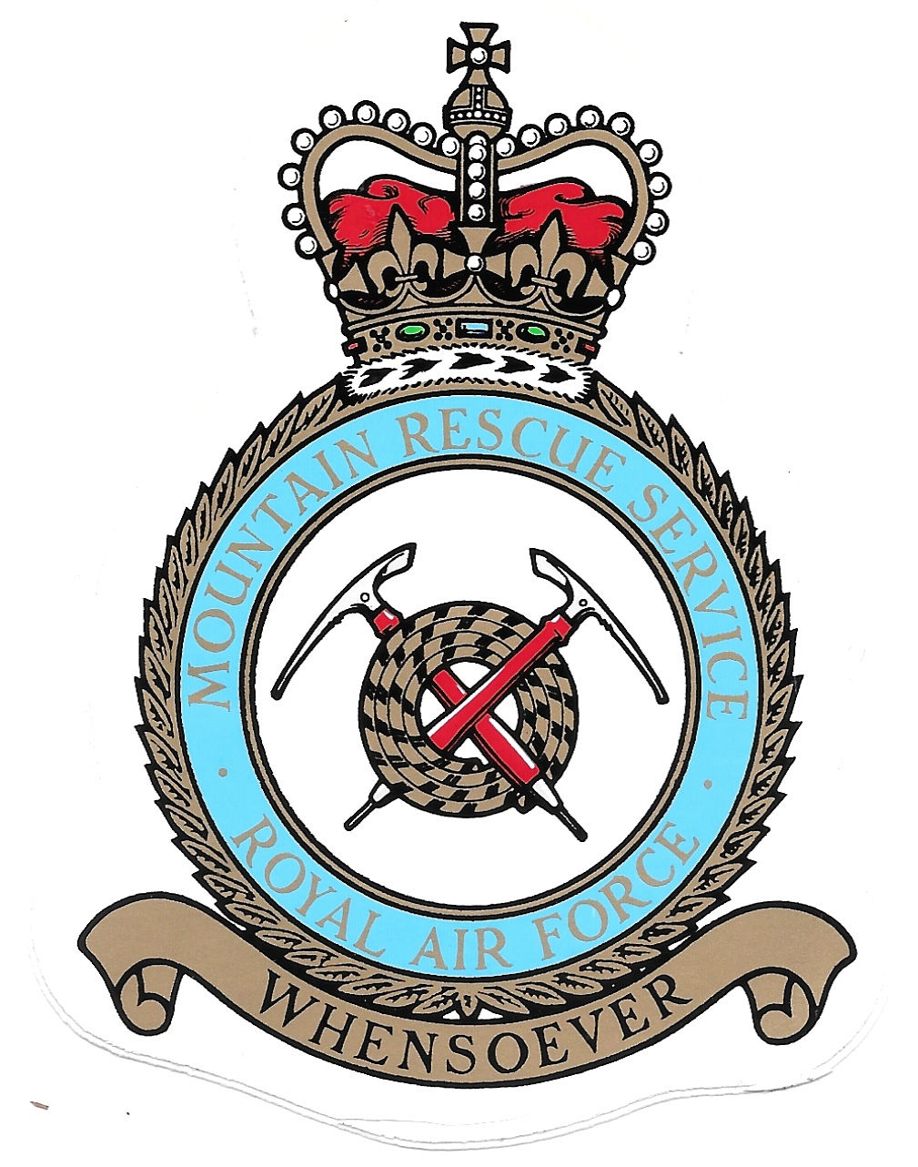 RAF Mountain Rescue Service Crest Sticker