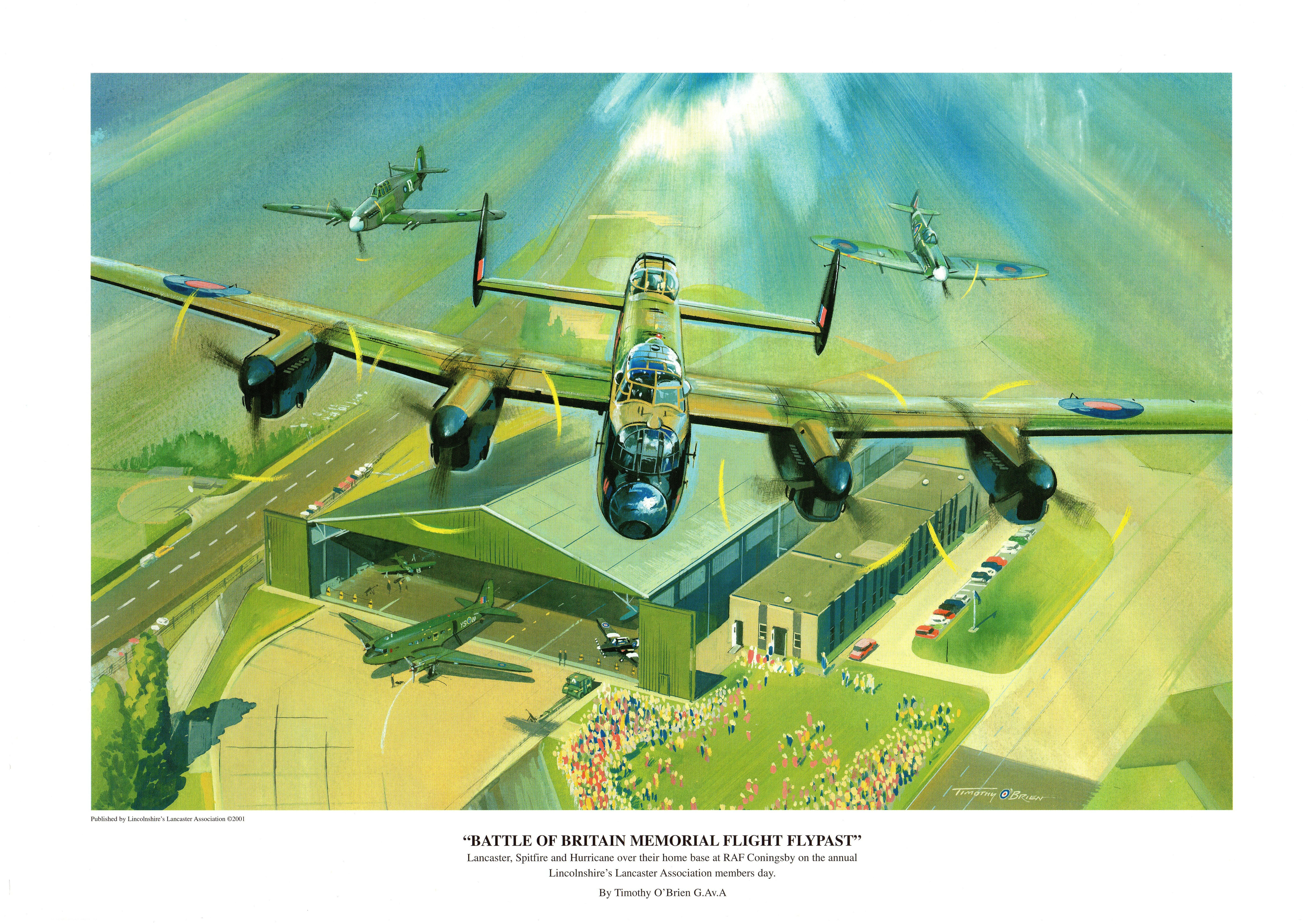 Battle of Britain Memorial Flight  Flypast Print