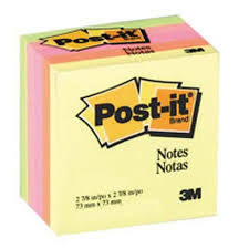 NOTAS POST-IT BLOCKS NEON 5 BLK C/75 3M 7.6CM X 7.6CM