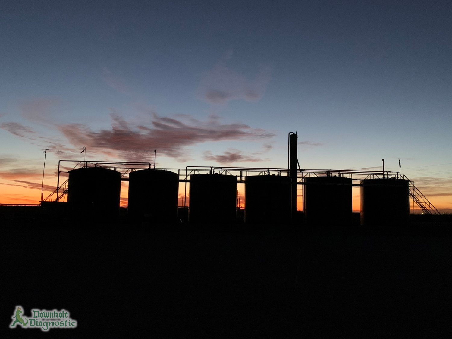 Tank Battery Sunset