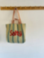 Thumbnail: Embroidered Sweet n Salty Market Tote Bag