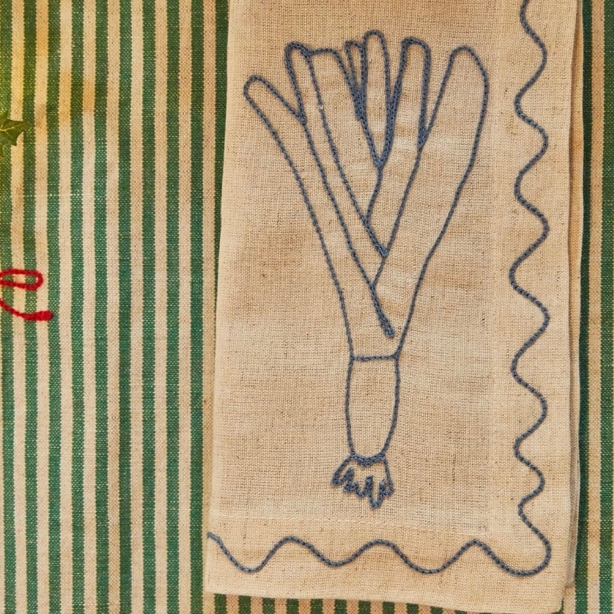 Thumbnail: Embroidered Vegetable Napkins (Set of 6)