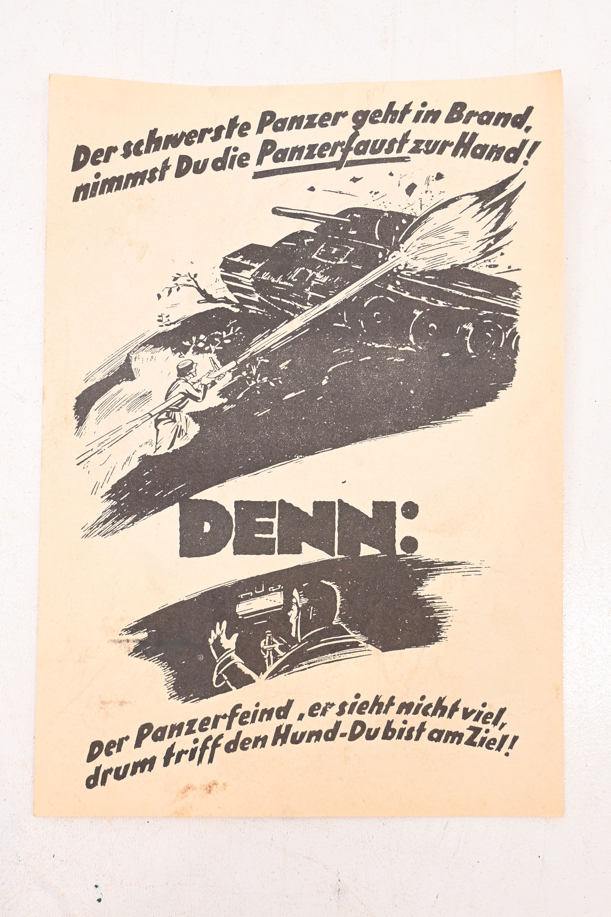 German panzerfaust manual in perfect condition