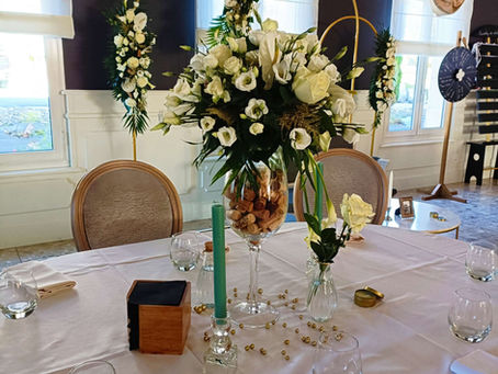 Mariage Cocktail vert et or