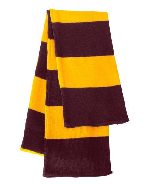 Thumbnail: Rugby-Striped Knit Scarf
