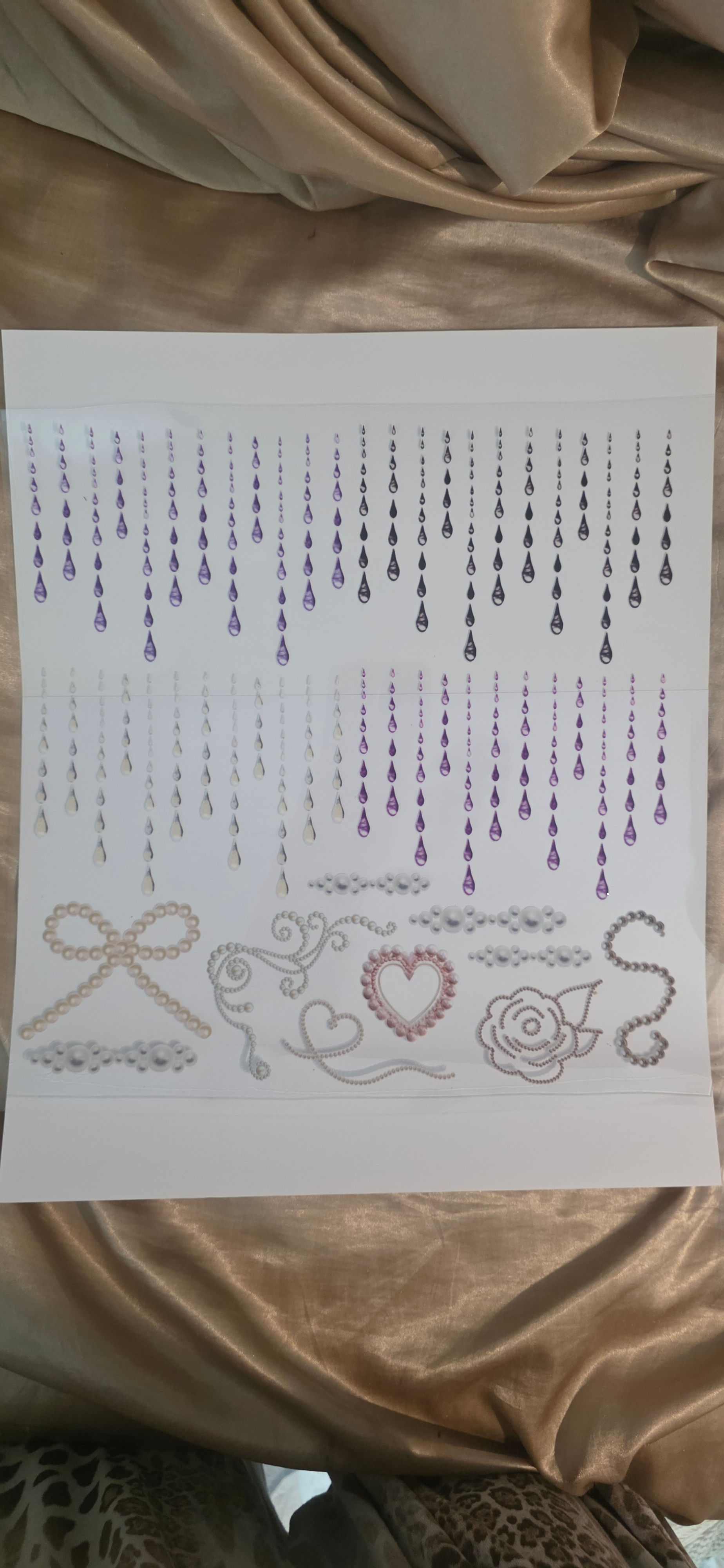 UVDTF Element Sheet Dangles & Pearls