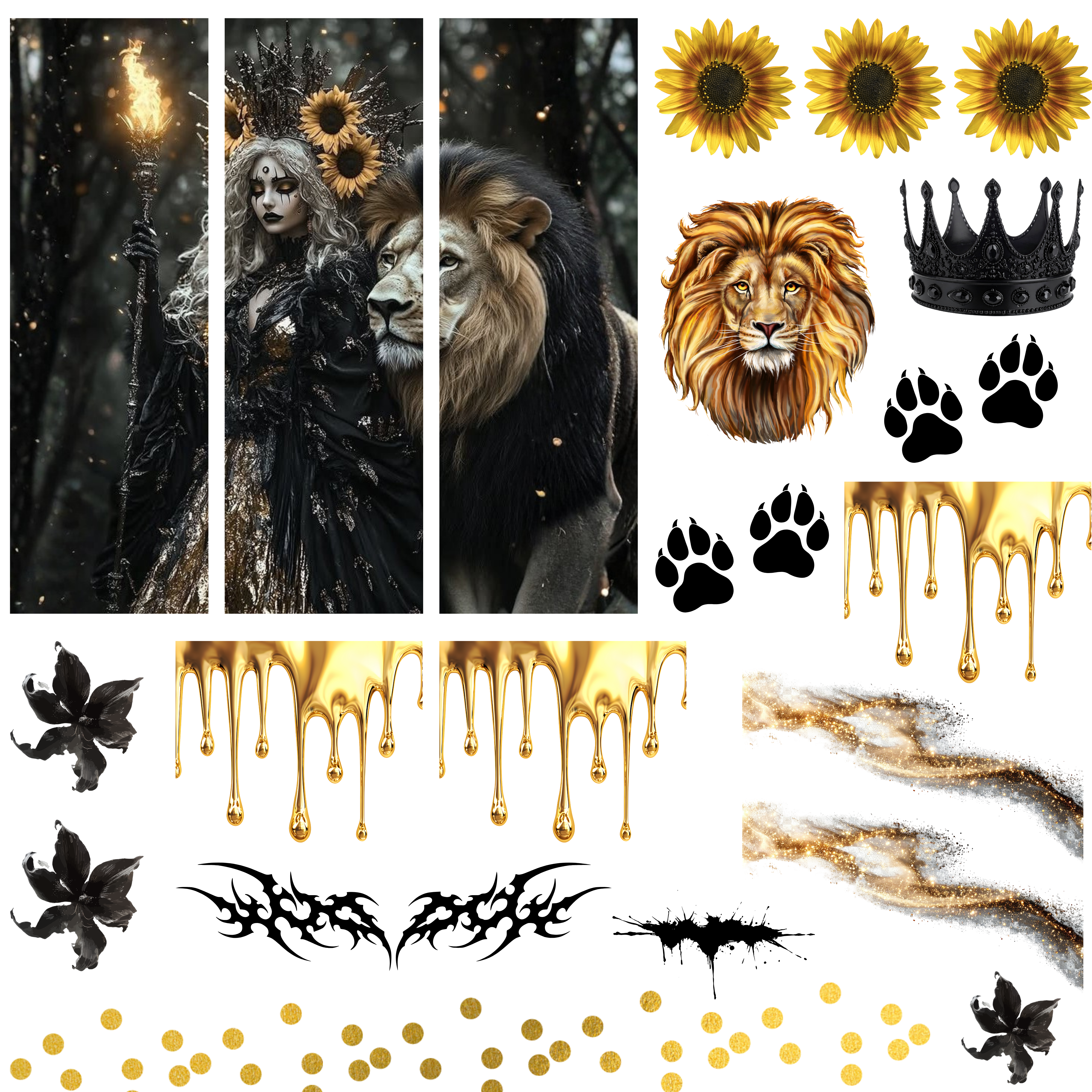 UVDTF Element Sheet Golden Lion