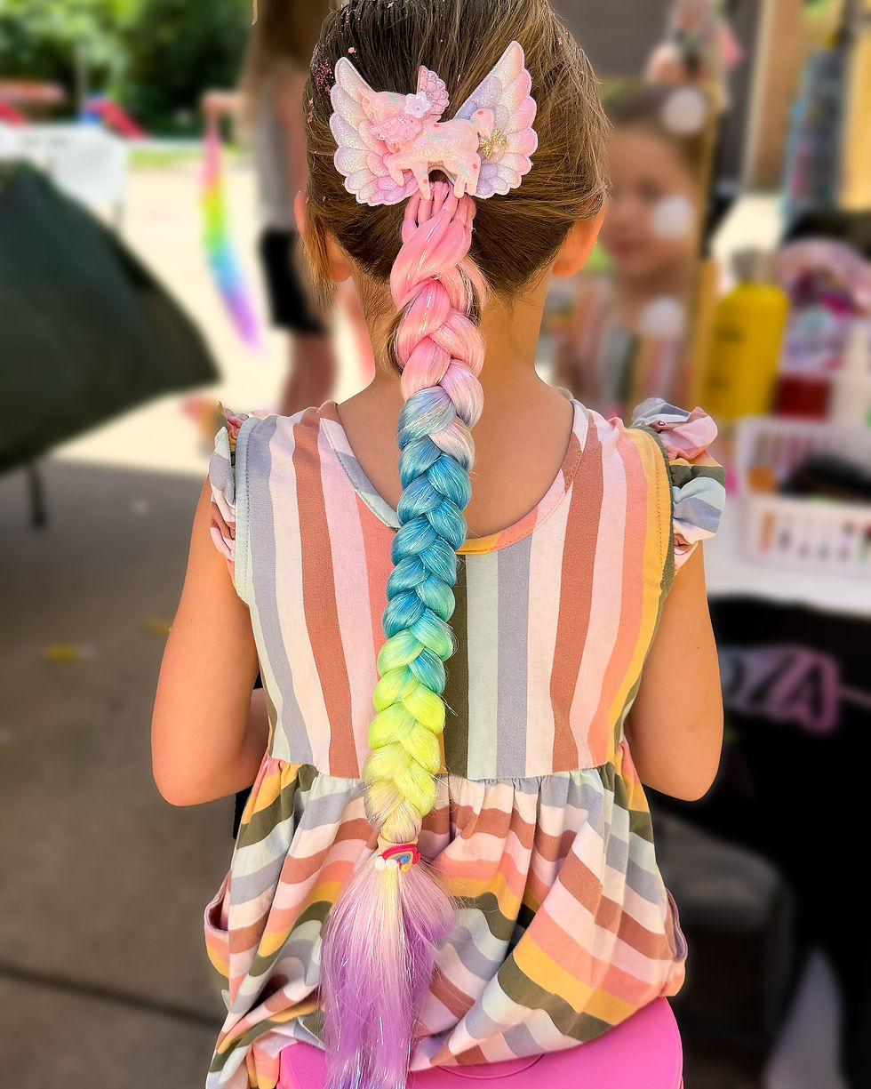 Thumbnail: Pastel Rainbow Shimmer Ponytail - 26"/100g
