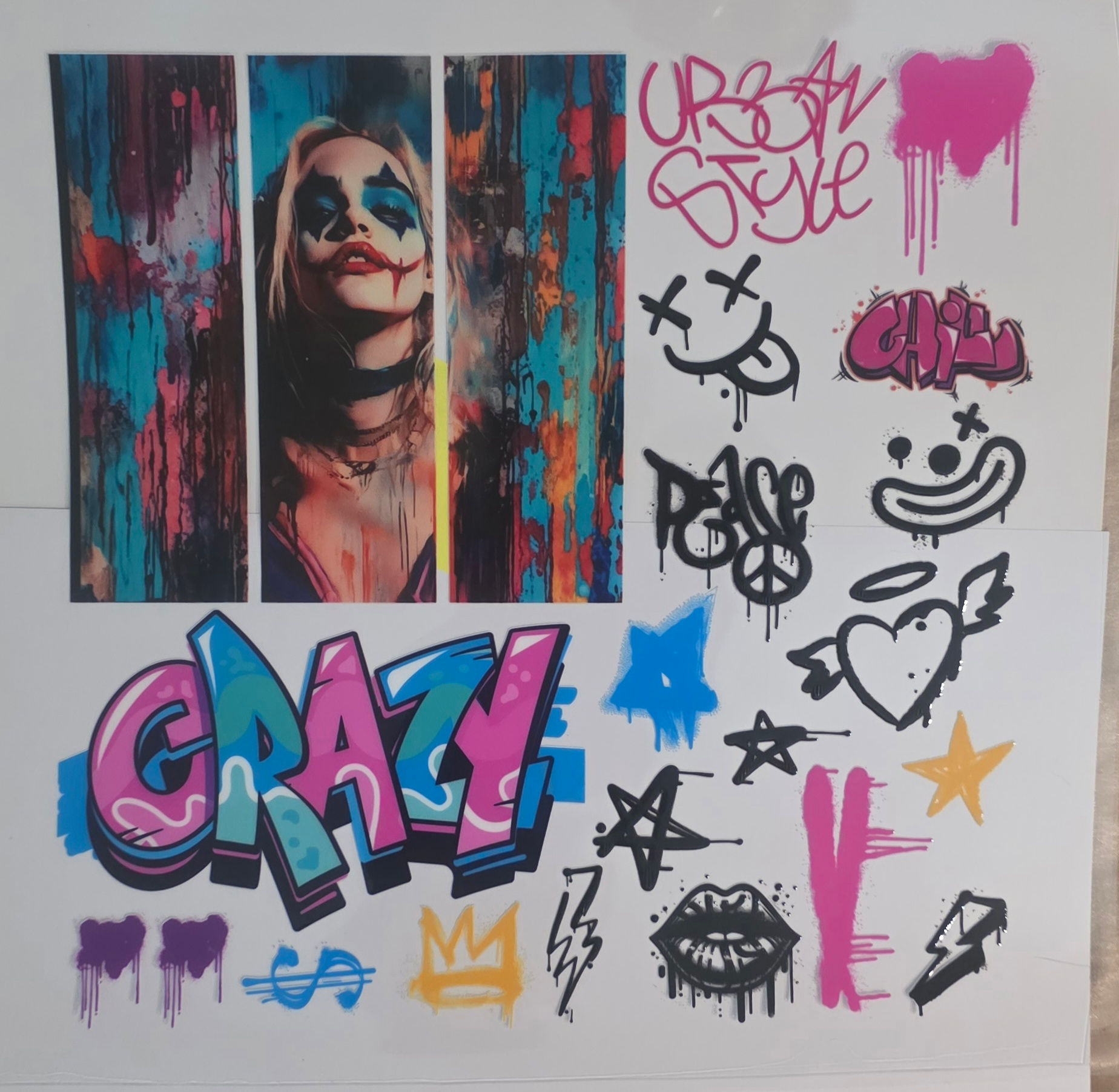 UVDTF Element Sheet Graffiti Crazy