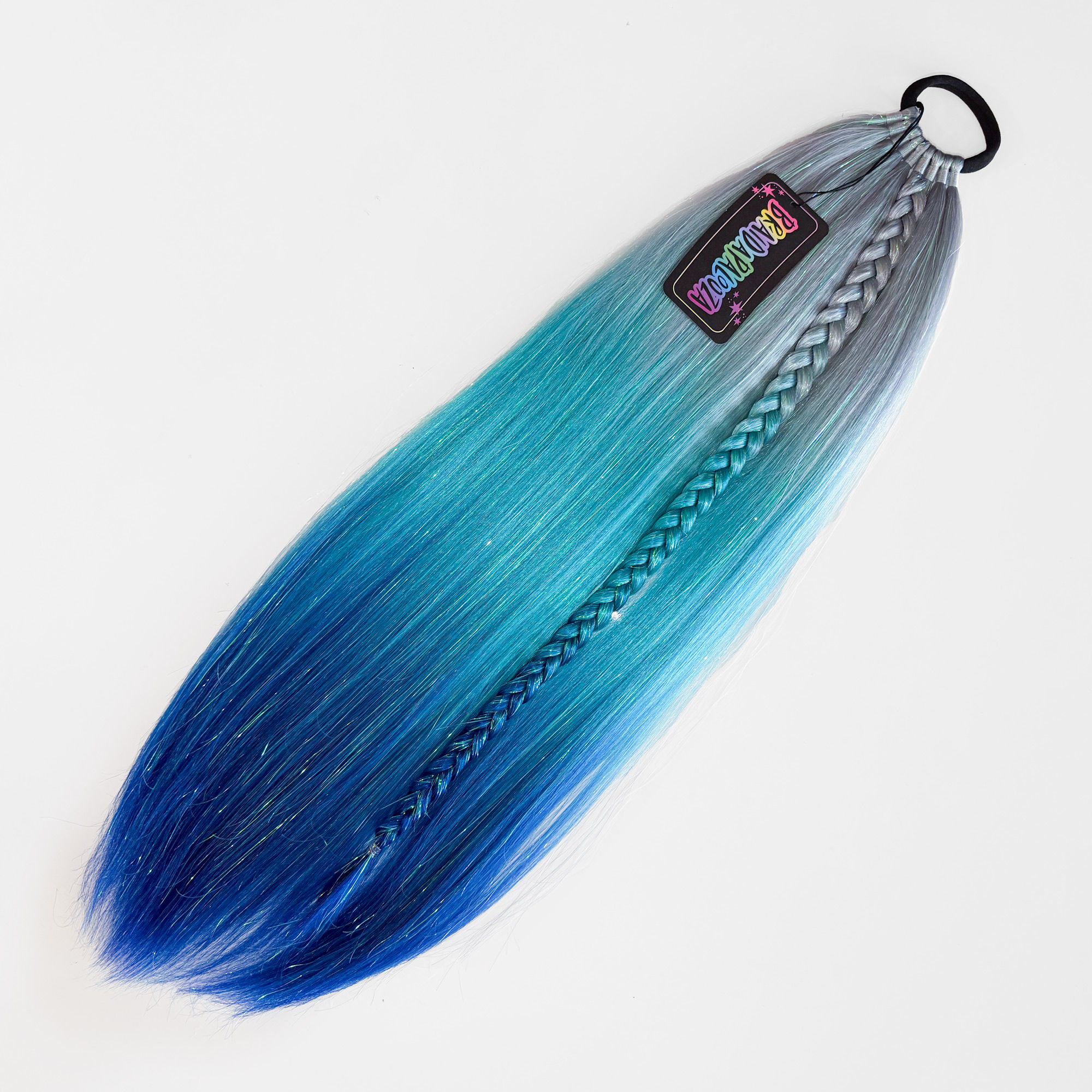 Icy Blue Shimmer Ponytail - 26"/100g