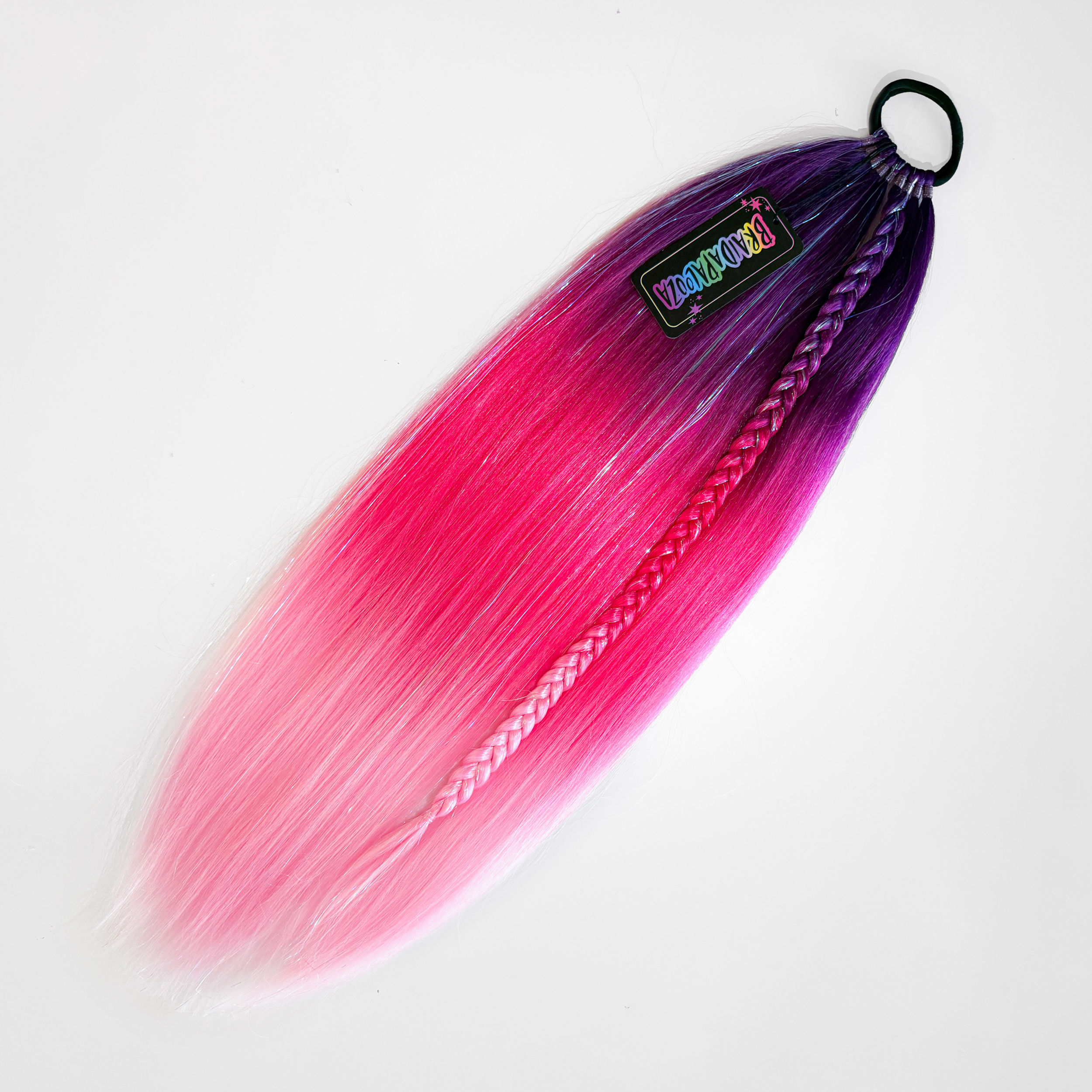 Purple Pink Ombre Shimmer Ponytail - 26"/100g
