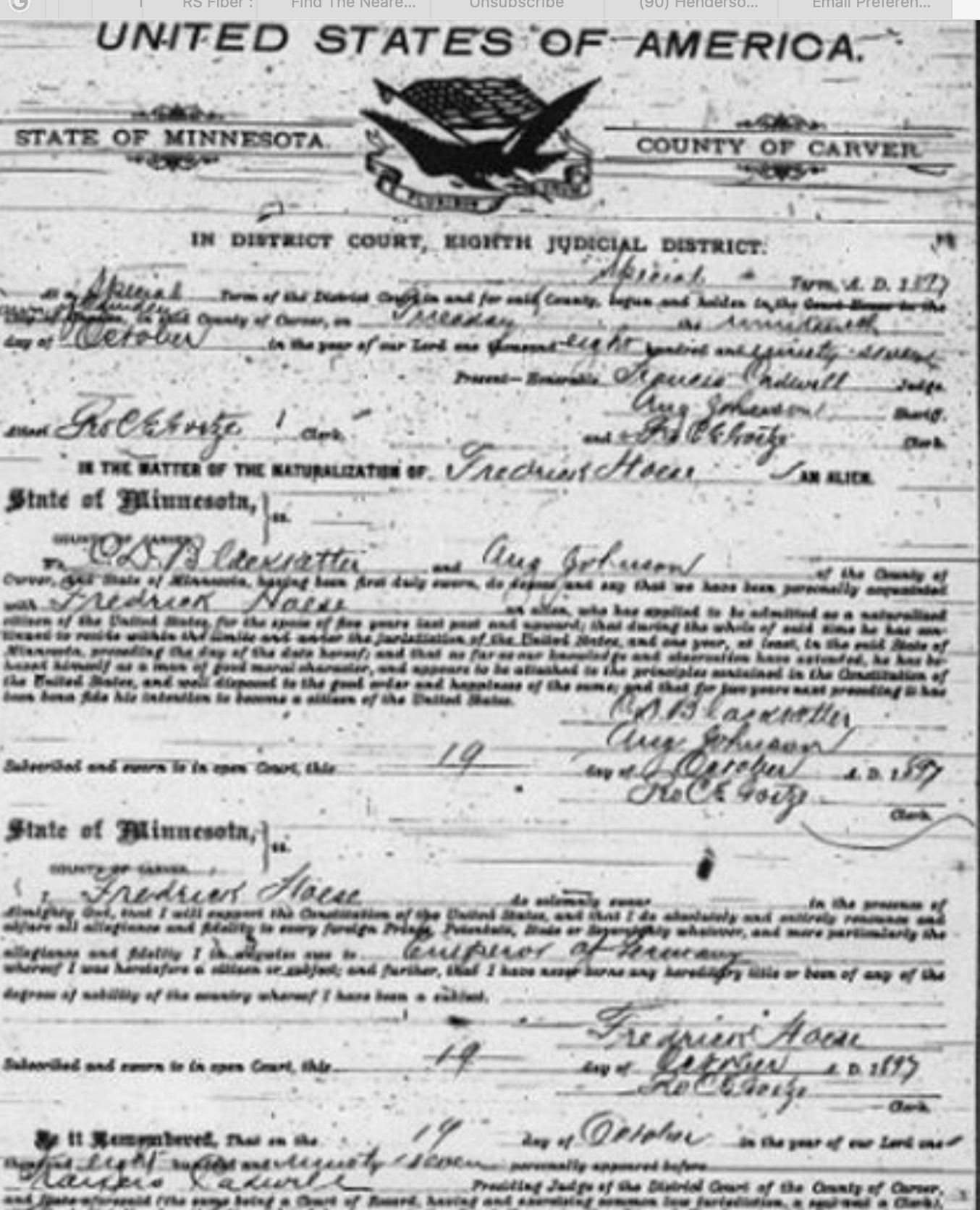 Genealogical Document Request