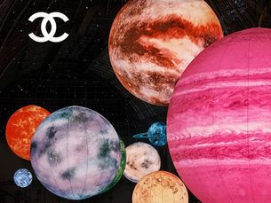 Chanel by Matthieu Blazy cosmic planet installation at the Grand Palais Paris Fashion Week SS26