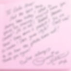 Handwritten note from Paris Hilton to Eaton House Studio following her stay at The Pink House Essex