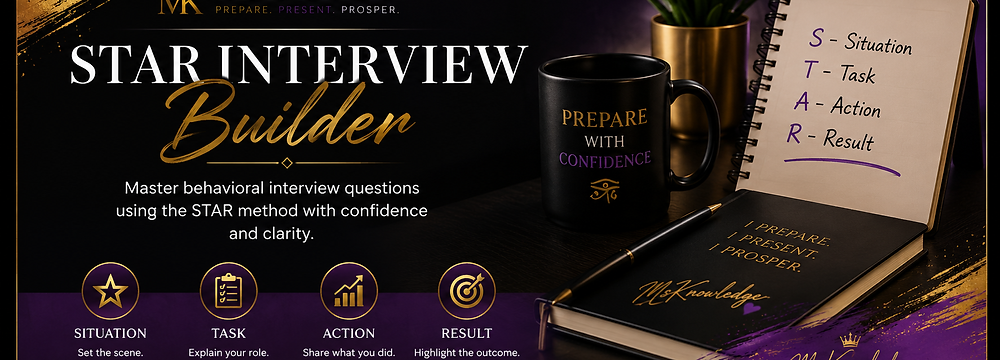 STAR Interview Builder for behavioral questions and leadership coaching