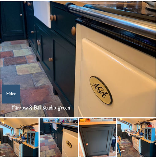 Farrow & Ball Studio Green kitchen makeover
