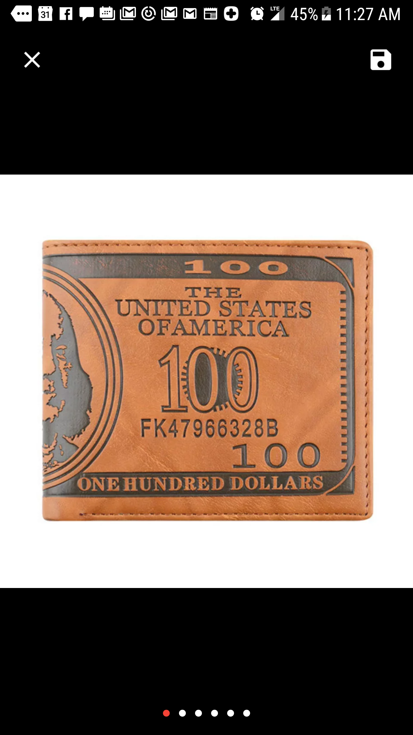 100 Dollar Bill Luxury Money Wallet