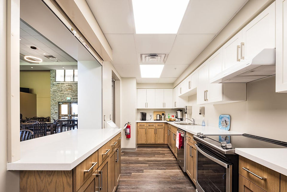 View of the fellowship hall kitchen
