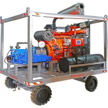 Hydro Jetting Trolley Mounted Engine Driven System manufactured by Pressure Jet 