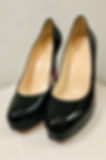 LouBoutin black pumps with red sole size 7.5