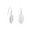 Thumbnail: Oblong Rainbow Moonstone Earrings with CZ Edge