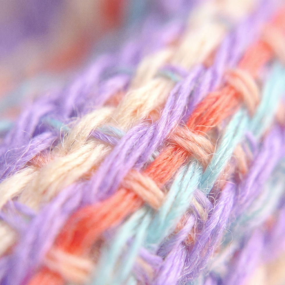 A Chance-style luminous fabric texture being interpreted from a close-up photo