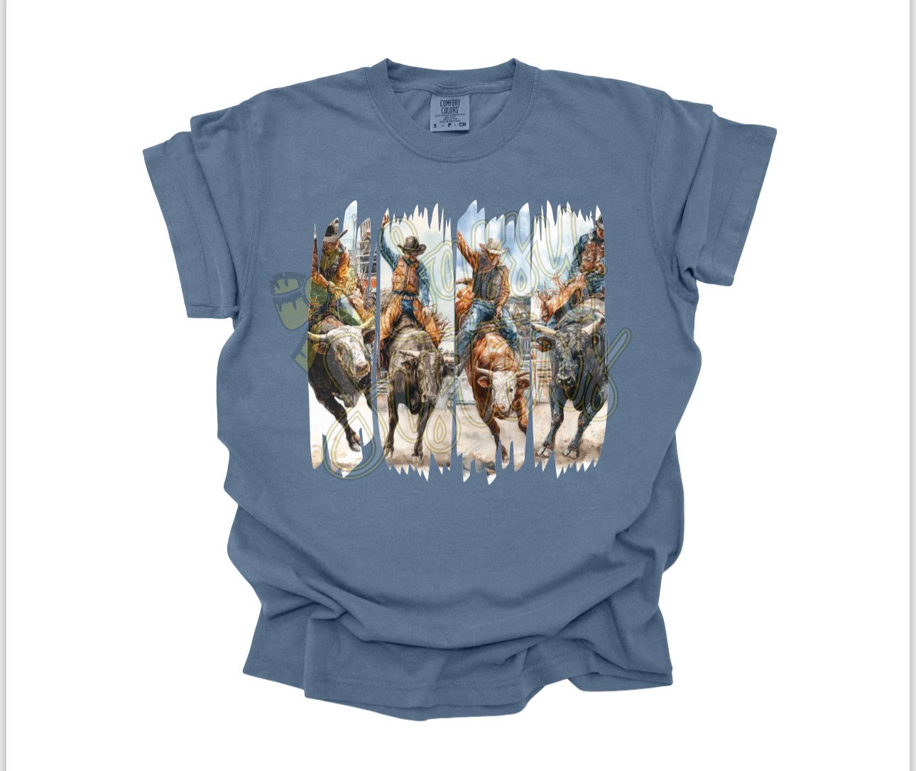 Bull Rider Brushstroke