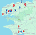 Cartographie des terrains de Padel en Finistère
