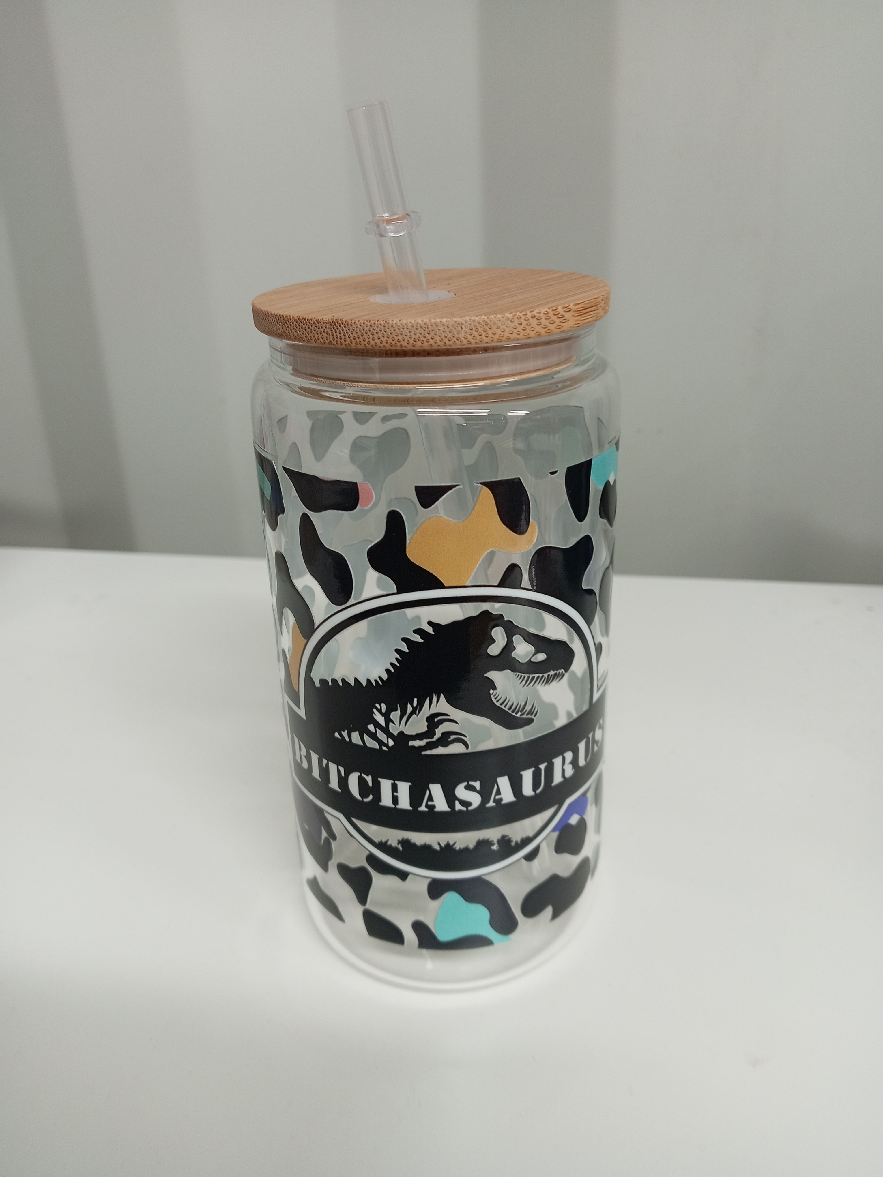Bitchasaurus glass libby cup