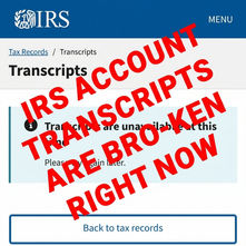 IRS Account Transcripts are missing critical codes in May 2026