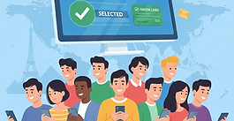 Результаты лотереи Green Card DV-2027 — люди проверяют статус заявки и получают уведомление «Selected»