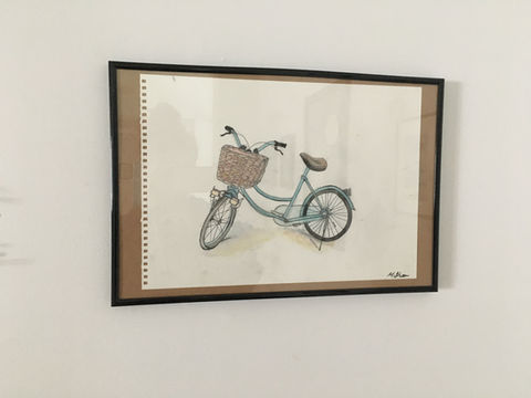 Watercolor Bike Painting