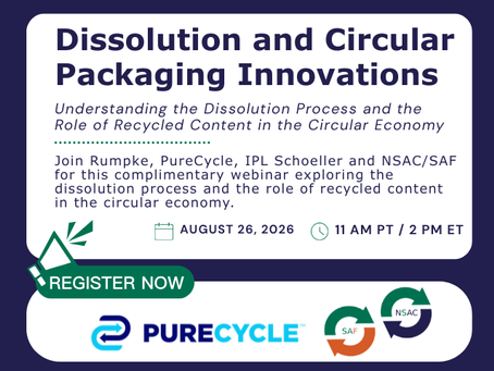 Dissolution and Circular Packaging Innovations: An August 26 Public Webinar 