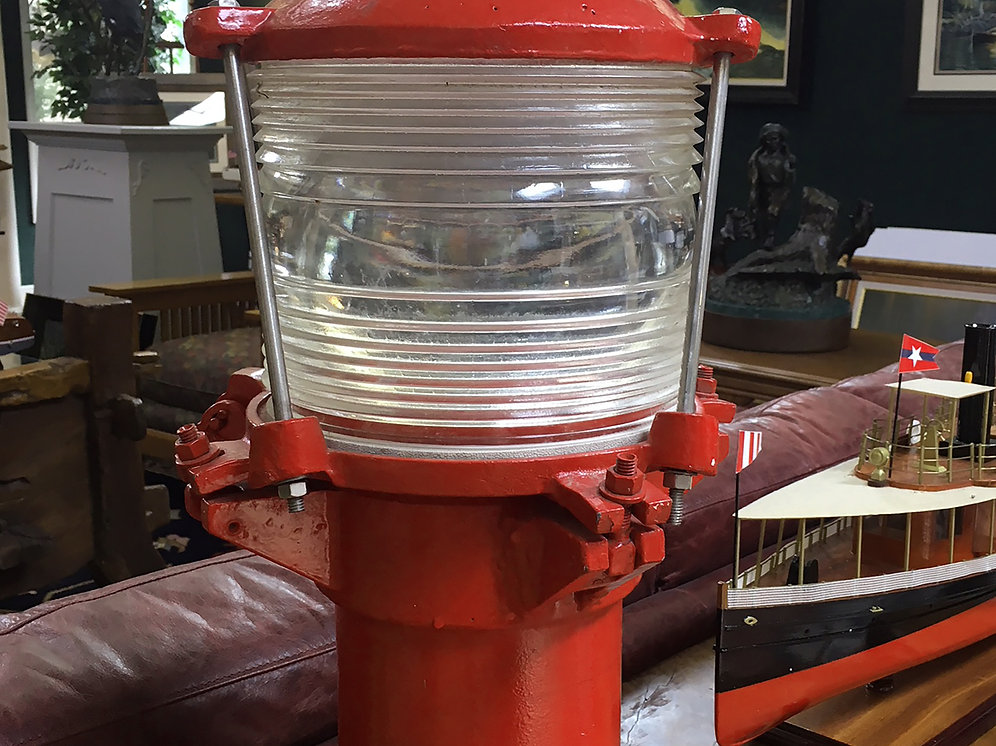 PAIR of AUTHENTIC Port & Starboard Channel Marker Lights