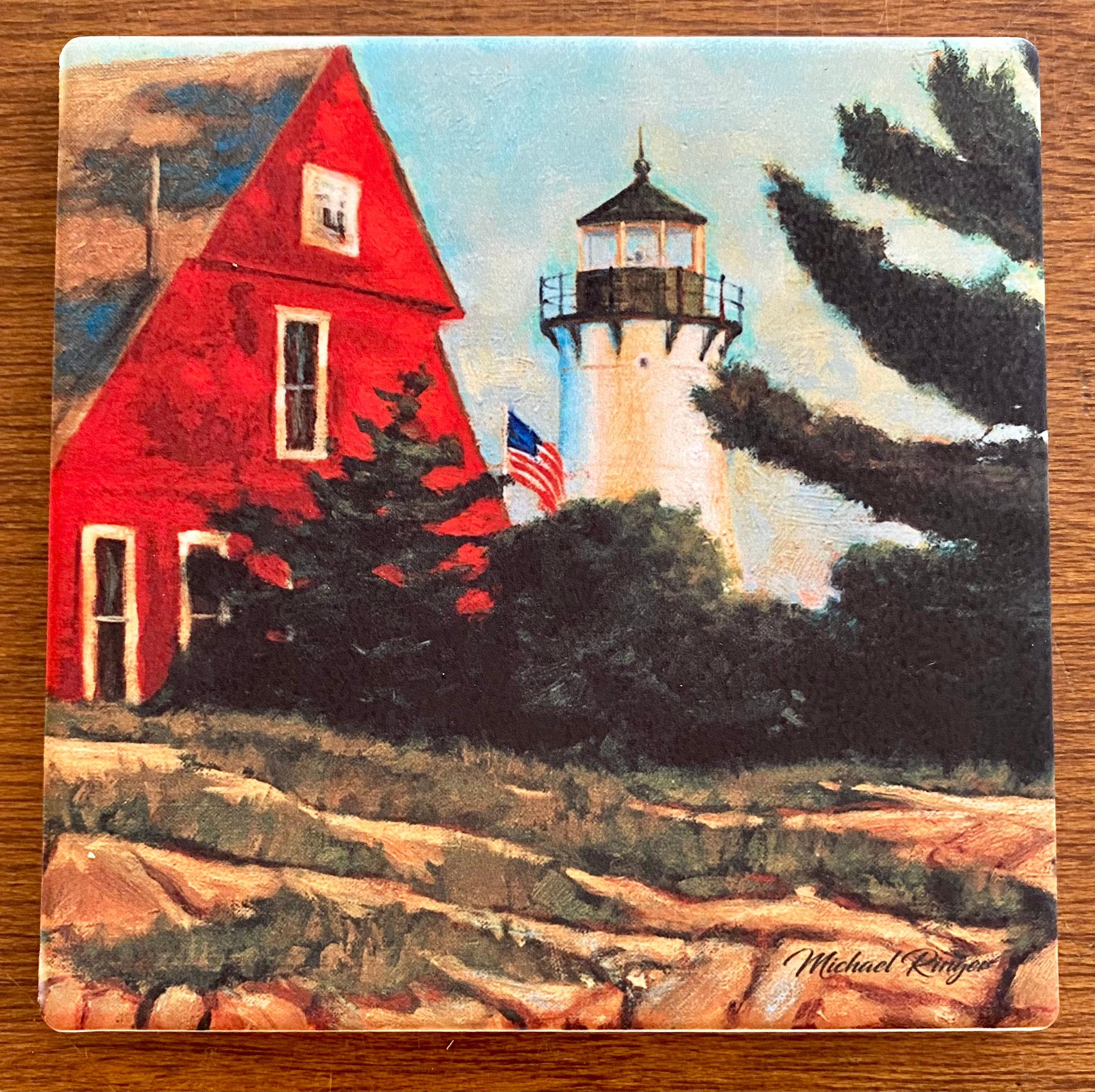 Rock Island Lighthouse ~ Sandstone Coaster