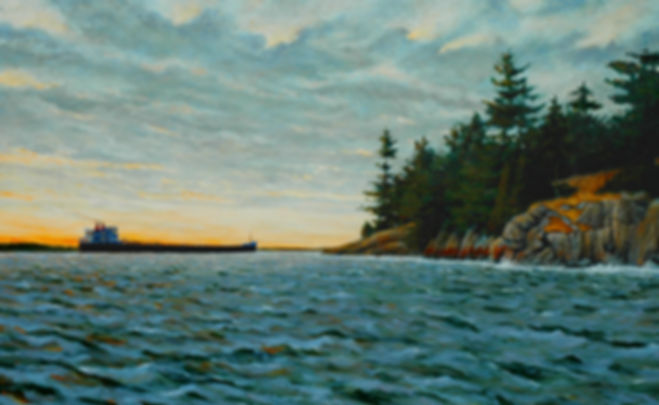 Freighter at Chippewa Point