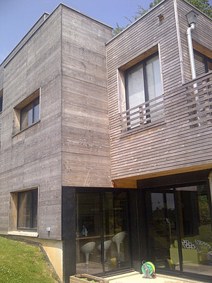 Pose fundermax sur ossature bois