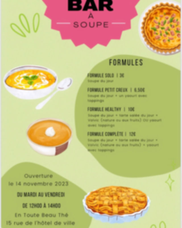 Bar à Soupe En toute beau thé salon thé Riom