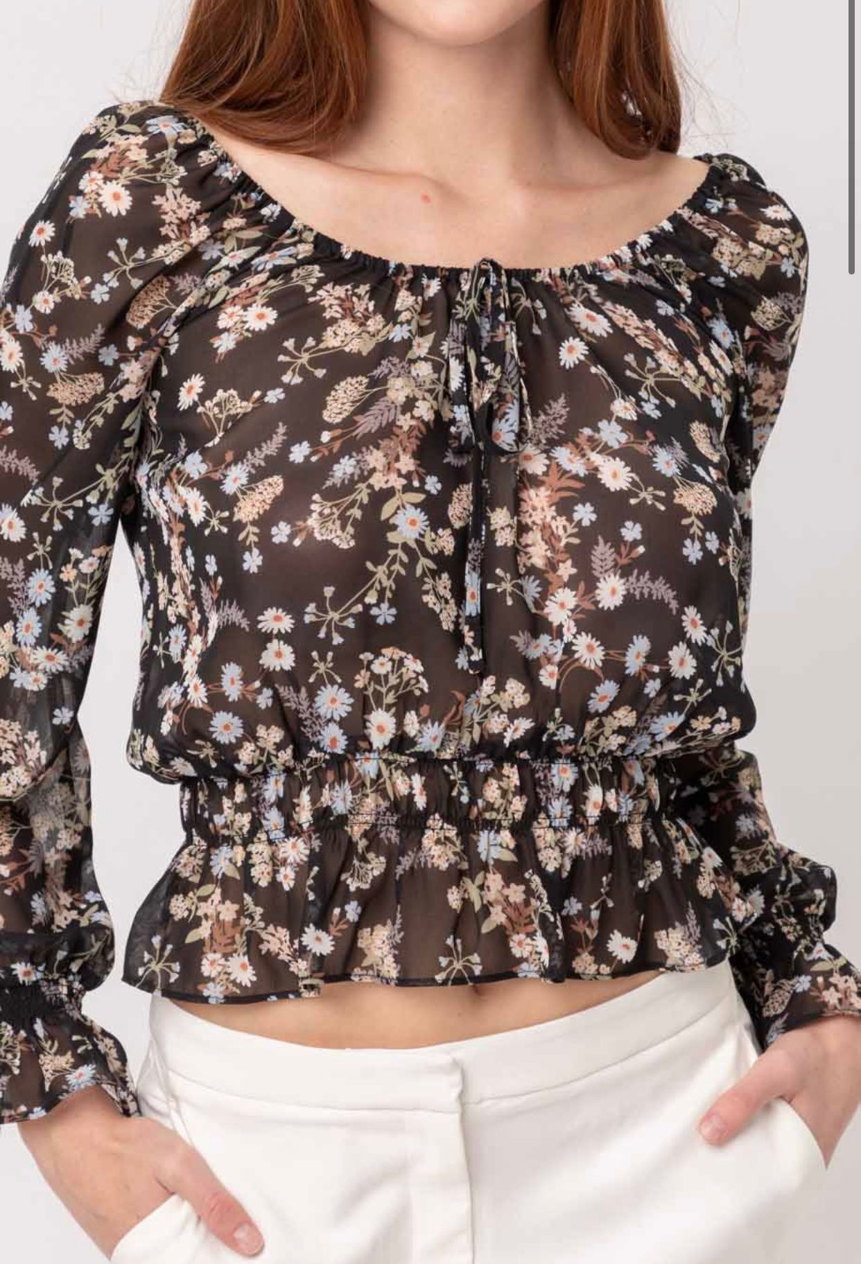 Floral Chiffon Top