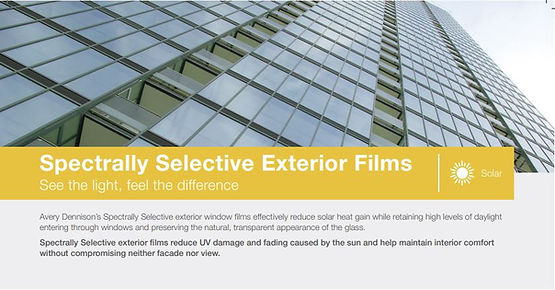 SPECTRALLY SELECTIVE EXTERIOR FILMS