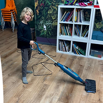 Kids cleaning and taking responsibility