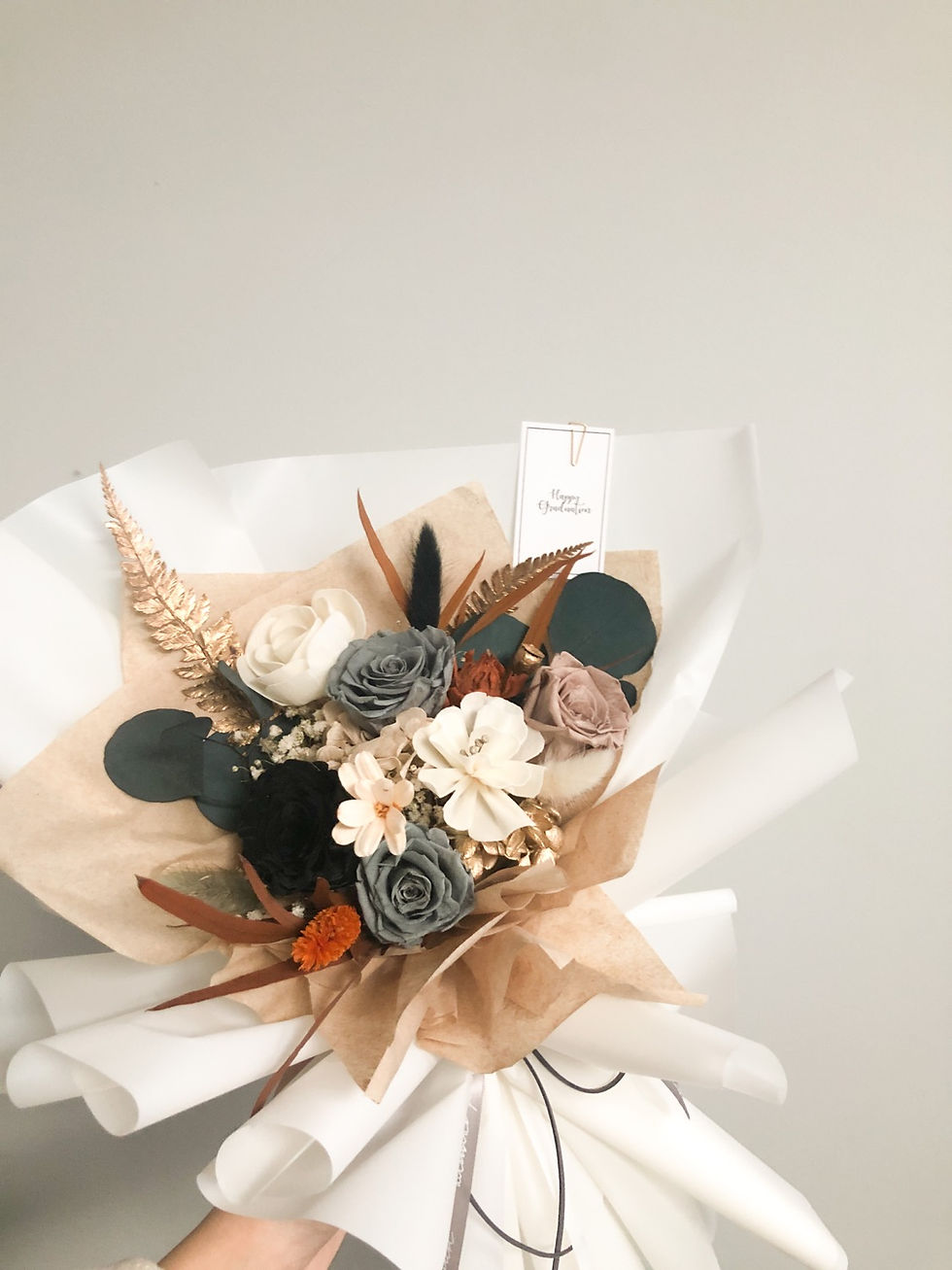 Thumbnail: Standard/Deluxe Preserved Flower Bouquet - Warm Taupe