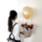 Balloon Roses Basket (Gold)