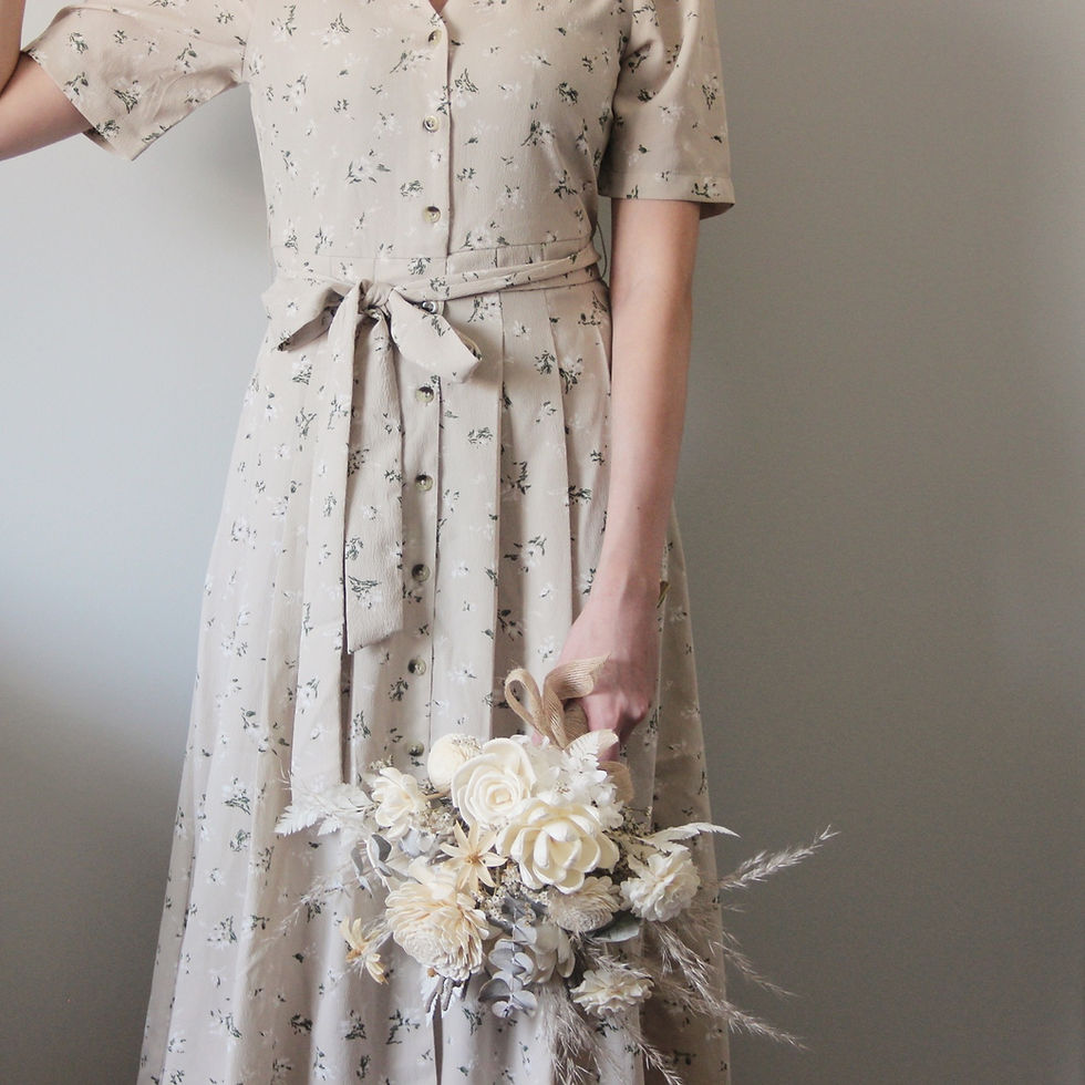 Thumbnail: Sola Flower Wedding Bouquet and Boutonniere - Customizable