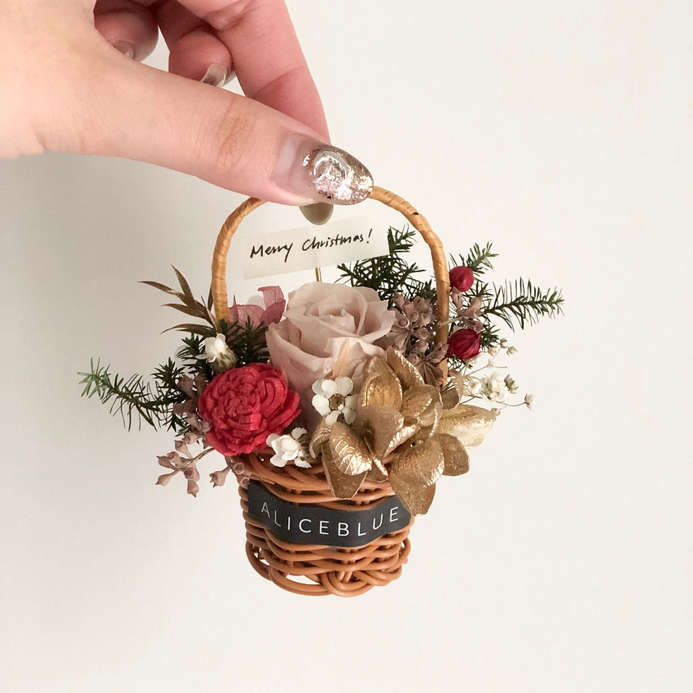 Thumbnail: Mini Preserved Flower Basket Car Vent Clip (Assorted)